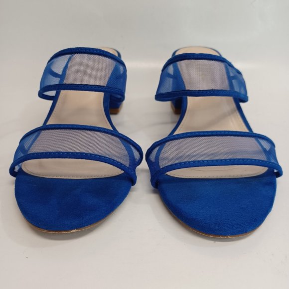 Lulu's Blue Mesh Low Heel Slip On Shoe Size 7.5M - Picture 4 of 14
